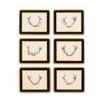 Antler Print Coasters - Stag