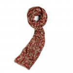 Cashmere Stag Scarf in Rust