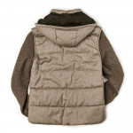 Quilted Coat With Knit Sleeves
