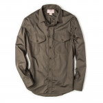 Feather Cloth Shirt in Light Olive