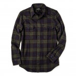 Vintage Flannel Work Shirt in Black Green Navy