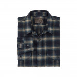 Alaskan Guide Shirt in Navy, Pine and Bronze Plaid