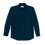 Washed Feather Cloth Shirt in Blue Mussel