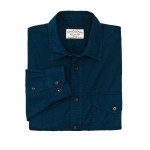 Washed Feather Cloth Shirt in Blue Mussel