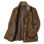 Men's Baldur Shooting Coat in Light Brown Loden