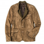 Men's Franz Ferdinand Suede Jacket in Sand