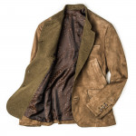 Men's Franz Ferdinand Suede Jacket in Sand