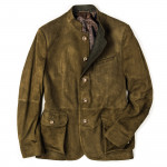 Men's Franz Ferdinand Suede Jacket in Moss