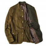 Men's Franz Ferdinand Suede Jacket in Moss