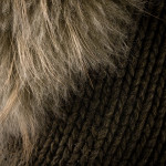 Cashmere & Racoon Fur Knit Hat in Forest