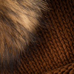 Cashmere & Racoon Fur Knit Hat in Autunm