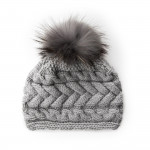 Plait Design Cashmere & Raccoon Fur Hat