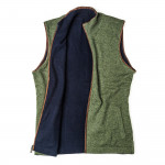 Reversible Cashmere Gilet in Olive & Navy