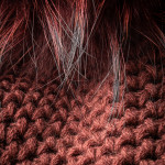 Cashmere & Fur Knit Hat in Brick