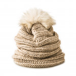 Laura Cashmere and Fox Fur Knit Hat