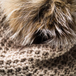 Cashmere &  Fox Fur Knit Hat in Sand