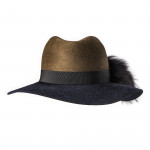 Ladies Indi Hat in Brown & Navy