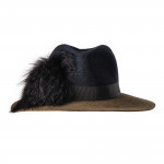 Ladies Indi Hat in Navy & Brown