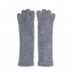 Ladies Cashmere and Leather Gloves - Graphite