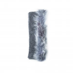 Alpaca Scarf with Coyote Fur - Charcoal