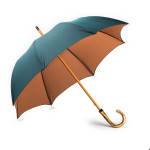 2 Tone Umbrella with Knotted Broom Handle