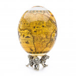 Ostrich Egg with Silver Base - Savanna