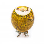 Ostrich Egg with Silver Base - Savanna