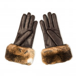 Ladies Nappa Leather Gloves with Orylag Fur