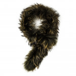 Raccoon Fur Scarf - Hedge Green