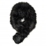 Deluxe Raccoon Fur Scarf - Black