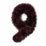 Raccoon Fur Scarf - Burgundy