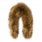 Raccoon Fur Scarf - Natural Brown