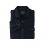 Vintage Flannel Work Shirt in Dark Navy Salute