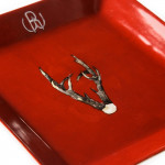 Porcelain Dish With Hand Painted Roebuck Antlers- Design 2
