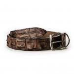  Men's Crocodile Leather Belt - Brown