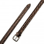  Men's Crocodile Leather Belt - Brown