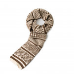 Multi Jacquard Sockstole in Ivory Brown