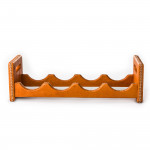 Hand Stitched Leather Covered Bottle Rack in Natural