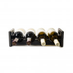 Hand Stitched Leather Covered Bottle Rack - Black