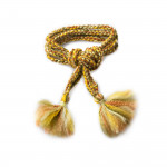 Handmade Wool Garters- Moss and Gold