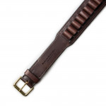 12 Gauge Leather Cartridge Belt in Dark Tan