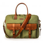 Bournbrook Briefcase in Safari Green and Mid Tan