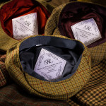 Kinloch Tweed Cap in Navy/Wine