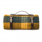 Wool Travel Blanket in Yellow Combo