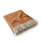 Wool Travel Blanket in Burnt Orange