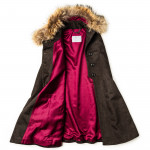 Ladies Fur-Trimmed Cape in Loden