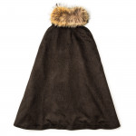 Ladies Fur-Trimmed Cape in Loden