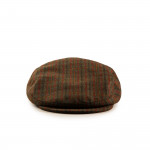 Bond Tweed Cap in Dark Green and Red Check