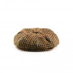 Redford Tweed Cap in Red/Orange