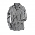 Classic Shirt in Grey Brushed Cotton